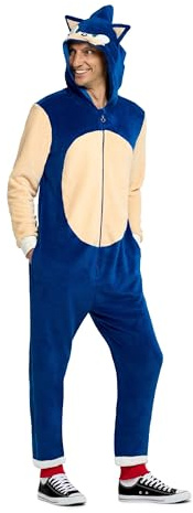 OppoSuits Einteiler für Erwachsene – Sonic, Knuckles & Shadow Onesies – Bequemer Overall für Fasching und Entspannen