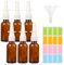 HXC 6 Stück Nasenspray Flasche Leer 30ml/1oz Glas Nasensprayflasche Braun Wiederverwendbar Nachfüllbare Zerstäuber mit Düsen für Meersalz Wasser Kochsalzlösung
