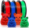 EONO PLA+ Filament Set 1.75mm, 4x250g – Hochfeste 3D-Drucker Filament, Präzision und Zuverlässigkeit, Rot, Orange, Blau, Grün, Kompatibel mit allen FDM 3D-Druckern