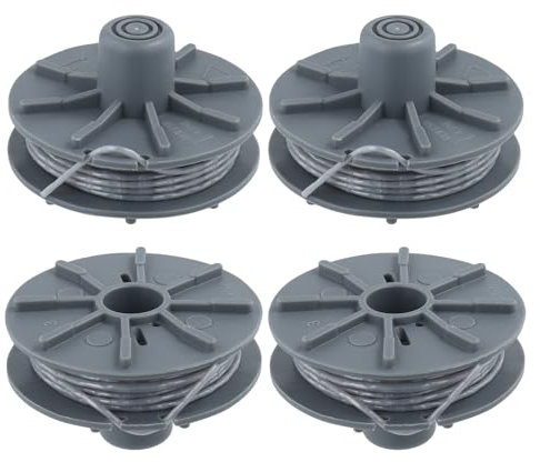 4 Stück Rasentrimmer Fadenspule 5307-20 für Gardena Ersatzfadenspule Φ1,65mm 6,1m Art für Gardena EasyCut ComfortCut PowerCut SmallCut