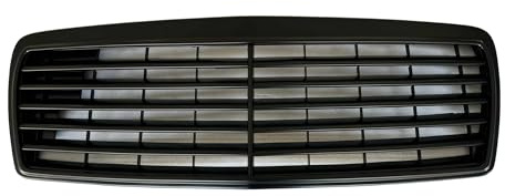 Passend für Mercedes W210 Grill Schwarz Matt Kühlergrill Frontgrill 1996-1999