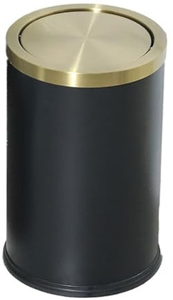 Poubelle Poubelle en acier inoxydable de 9 litres, petite poubelle en métal avec couvercle à secouer, fond en papier avec couvercle rabattable, poubelle de grande capacité, for cuisine, salle de bain,