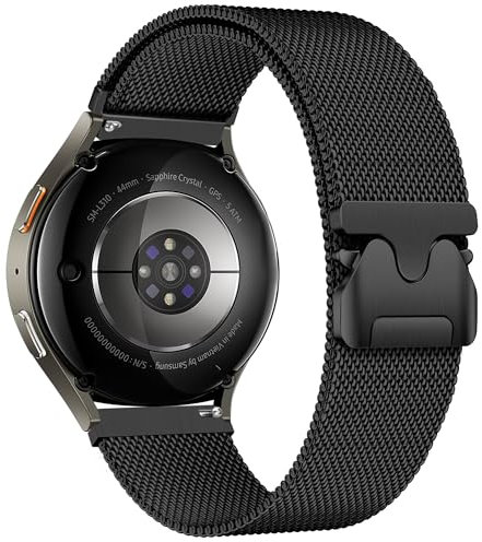 Uhrenarmband 20mm Edelstahl Kompatibel mit Samsung Galaxy Watch7/6/5/4/FE Armband 40 44mm,Watch5 Pro 45mm/Galaxy6/4 Classic Bänder 47 43 46 42,Metall Mesh Magnet Uhrband für Damen Herren