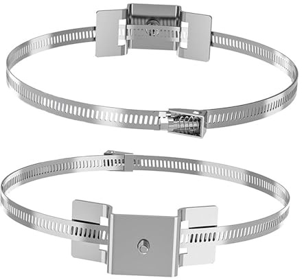 Sharplace 2 x Schilderhalterung, Mastmontage-Set, verstellbar, 10,2-38,1 cm, Schilderband-Clip für Ausdehnungsgefäße, Strommasten, Straßenlaternenpfähle