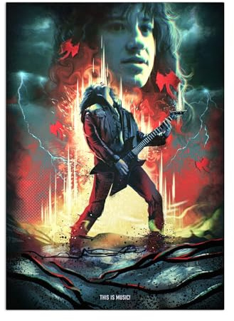 Displate Metallposter Stranger Things Series - Main Characters - Eddie Munson Plakat - Wandbilder Bilder Deko Schlafzimmer - Geschenk - Wanddeko Metall Poster 32 cm x 45 cm