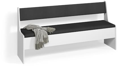 Livinity Esszimmer-Eckbank Tiberio, Weiß, 41.5 x 166.6 cm