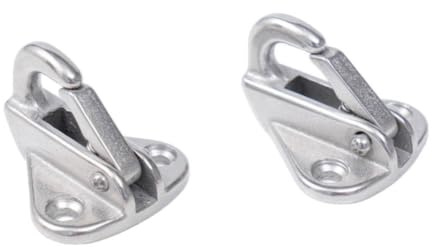 Mousqueton à Ressort INOX 316 | Mousqueton Sécurité avec Fixation, Compact, Quincaillerie, pour Bateau, Navigateurs