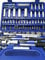Tianfeng Tools - Valigetta con vasta gamma di 108 pezzi di chiavi bussola ed accessori, azzurro