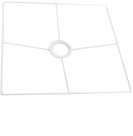 Fassungsring eckig, Ring mit Kreuz, weiß plastifiziert (40 x 40 cm)