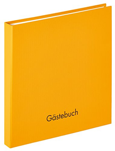 walther design Gästebuch maisgelb 26 x 25 cm mit Prägung und Spiralbindung, Fun GB-206-I
