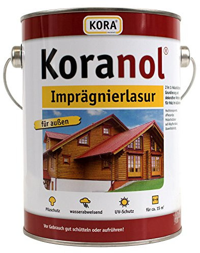 Koranol® Imprägnierlasur Farblos 0,75L, ideal für Nadelholz, z.B. Holzhäuser, Außenverkleidungen, hochwertige Zäune