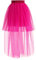 Jupe Longue Tulle Femme Tutu Bouffante Adulte Jupon Long Mariage Jupes Tulles Deguisement de Danse Asymétrique Princesse Ballet Classique Magnifique Vintage Rose