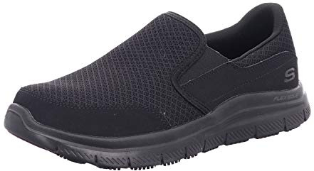 Skechers Herren Flex Advantage Sr Mcallen Küchenschuhe, Black Mesh Water Stain Repellent Spray, 41.5 EU