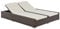 vidaXL Doppelliege Poly Rattan Braun Sonnenliege Gartenliege Gartenmöbel Liege
