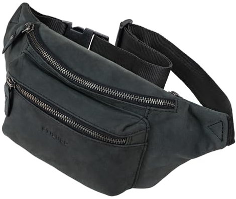 STILORD 'Portland' Gürteltasche Leder Vintage Bauchtasche Hüfttasche oder Brusttasche für Kamera Jogging Reise Festival Sport Echtleder, Farbe:anthrazit