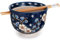 Happy Sales HSRB-DSYFLR, Multi Purpose 5D Ramen Udon Soba Pho Noodle Donburi Rice Tayo Bowl with Chopsticks, Blue Cherry Blossom