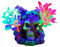 Marina iGlo Skull & Vines 3 Aquarium Decoration Fish Hide - Glows Under Blue LED
