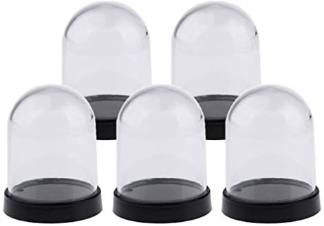 Harilla 5 Stücke Acryl Vitrine, Staubdichte Acrylvitrine Puppen Actionfigur Modell Spielzeug Vitrine
