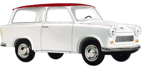 Busch - Trabant P601 Uni Kombi Wei?? Rotem Dach 1970 (5/21) * - BA53209