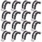 Glarks 16Pcs 28MM 2 Hole U-Tube Strap Clamp Set 304 Stainless Steel Rubber Cushion Rigid Pipe Strap U Bracket Tube Strap Assortment Kit For Pipe Tube Fixing (28mm)