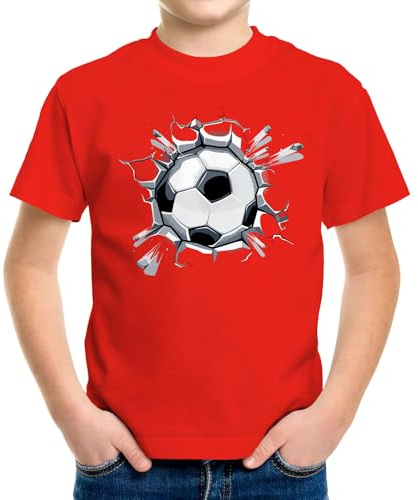 MoonWorks® Kinder T-Shirt Jungen Fussball-Motiv lustig Tor Ball-Sport Geschenk für Jungen Fussballfan