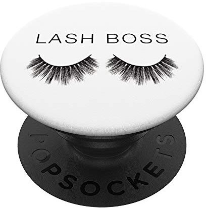 Weiß, Lash Boss, Eye Lashes Queen, Mascara, Eyelash, Cute PopSockets mit austauschbarem PopGrip