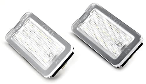 MKptopia 2 pcs Canbus white Led license plate lights Compatible with Fi-at 500/A-barth 500