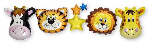 DIWULI Ballon-Kette Tiere - Folien-Ballon Girlande
