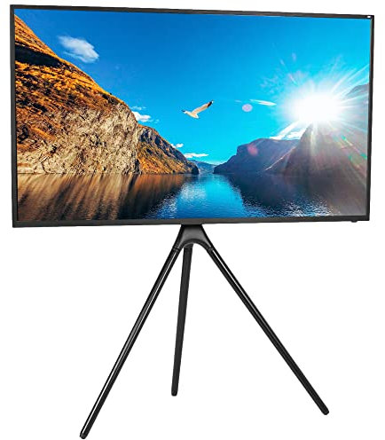 VIVO Artistic Easel 45 to 65 inch LED LCD Screen, Studio TV Display Stand, Adjustable TV Mount with Swivel and Tripod Base, Black, STAND-TV65AB