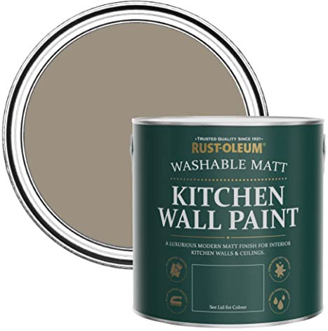 Rust-Oleum Abwaschbare Küchenwandfarbe in mattem Finish -Kakao 2.5L