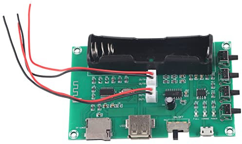 Rankomu Placa amplificadora Bluetooth, XH-A150 Placa amplificadora Bluetooth Digital 10W Piezas de Audio Recargables de Doble Canal para Placa de Altavoces inalámbricos DIY