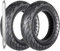 G.V.SHOP® 2 Vollgummiräder 10 x 2,5 Zoll 36 mm Reifen für Elektroroller, Xiaomi, Ducati, Lexgo, Vivobike S2, rutschfest, Vollgummi (Schwarze Punkte 2pcs + Hebel)