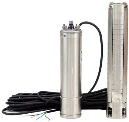 Hochwertige 4 Edelstahl Tiefbrunnenpumpe 3kW - 400V - 10,3bar - 14400L/h