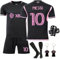 Ronronner Fussballtrikot, Fußball Set Kinder, Nr.7 Fußballtrikot Kinder Set, Fußball-Trainingstrikots für Jungen mit Socken und Schienbeinschoner (Black, 140-150)