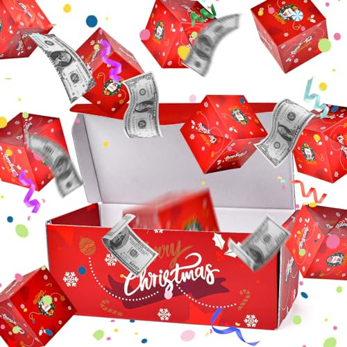 xinrongda Explodierende Konfetti Geschenkbox, Pop Up DIY Geschenkbox, Geschenke Geburtstag, Geschenk zur Geburt Mädchen, Jahrestag Geschenk für Ihn Männer, Freunde, Familie,Weihnachten