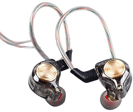 Lazmin112 Kabelgebundener EDX PRO-Ohrhörer, Kräftiger Bass-Stereo-HiFi-Kopfhörer, Dynamischer 10-mm-Treiber, Inline-Steuerung, Kompatibel mit Mehreren Geräten, Fesselnde Musik