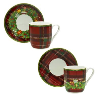 BRANDANI 84587 TAZZINA CAFFE SET 2 PZ REGALOMAGIA NEW BONE CHINA