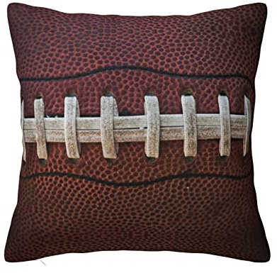 MELPHI Quadratisches Kissen mit American Football-Spitzen-Druck, kann in jedem Zimmer, Schlafzimmer, Gästezimmer, Kinderzimmer verwendet werden