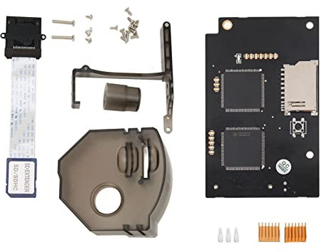 Annadue Optical Drive Simulation Board for Sega DreamCast VA1, Fast Game Reading, Excellent Compatibility, Metal Card Holder, CD ROM Replacement, Translucent Black