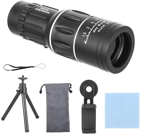 CTDMJ 12x52 Monocular Telescope High Power, Monoculars for Adults with BAK4 Prisms, FMC Lens, Upgraded Tripod, Cell Phone Holder, Compact Waterproof Monocular for Birdwatching,Hiking,Camping