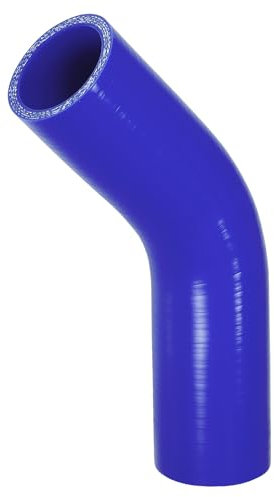 QUARKZMAN 1 Pièce Tuyau en Silicone Bleu Universel pour Voiture, Diamètre Intérieur 40mm (1,57 pouces), Longueur 102mm (4,02 pouces), Angle de 45 degrés