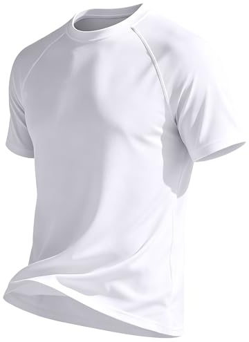 YuKaiChen Herren UV Shirt Funktionsshirt Kurzarm UPF 50+ Schnelltrocknend Atmungsaktiv Sport T-Shirt für Laufen Fitness Schwimmen Alltag
