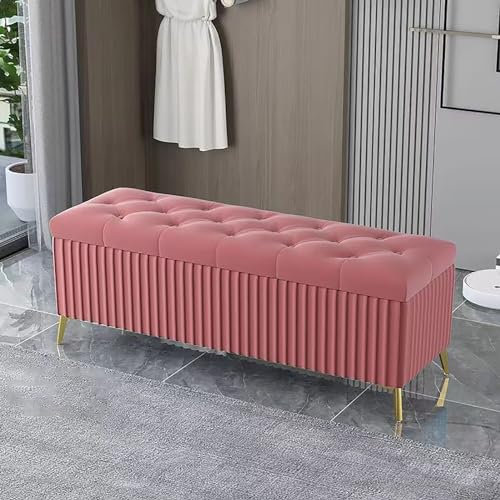 Sitzbank Samt Modern und schlicht Gesteppte Polsterbank Flurbank mit Stauraum für Schlafzimmer Bettbank Für Den Eingangsbereich Wohnzimmer Schlafzimmer