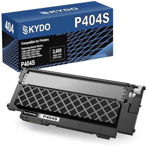 Skydo 404S CLT-404S Kompatible Tonerkartusche Ersatzt für Samsung CLT-404S CLT-K404S CLT-P404C Arbeit mit Xpress SL C480w C480 C480fw C480FN C430 C430W C432 C432w C433 C482 C483 C483w C48X (1 Schwarz)