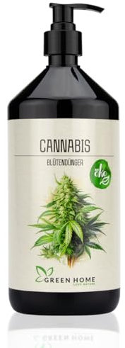 Green Home Hanf & Cannabis Blütendünger | 1 Liter Konzentrat für Indoor/Outdoor/Autoflower, NPK-Balance 5-5-7 | Mineralische Nährstoffe, Förderung prächtiger Blüten, Reicht für ca. 90L Wasser