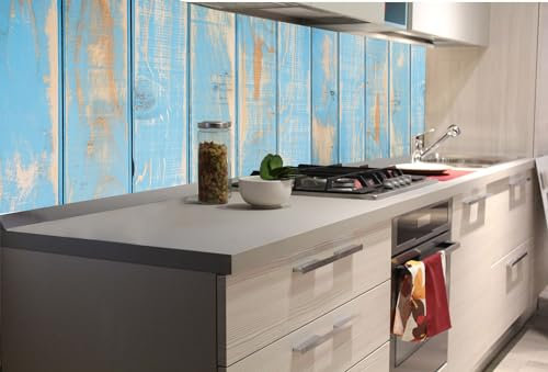 Dimex Küchenrückwand Folie Selbstklebend SCHÄBIGEM Holz 180 x 60 cm | Klebefolie - Dekofolie - Spritzschutz für Küche | Made in EU