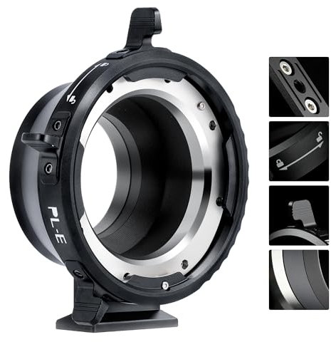 VILTROX PL-E-Objektivadapter, Objektivkonverterring Kameraobjektivadapterring Kompatibel mit PL-Objektiv zu Sony E/NEX-Mount-Kameras A7S3/FS7/5/FX9 /A7R4/R3/a-Serie/Nex-Serie