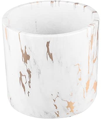 INOOMP Moderne Marmor Keramik Blumentöpfe Für Sukkulenten Und Kakteen Schlichte Form Bruchfestes Material Vielseitig Einsetzbar Für Zuhause Büro Und Garten