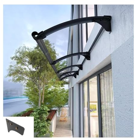 ZXCVASDF Tendalino per Finestra, Pensilina Copriporta Tendalino per Finestra,Garden Pensilina da Esterno Tettoia per Porta e Ingresso，Design del lavello di Grandi Dimensioni(100x360cm/39x142in)