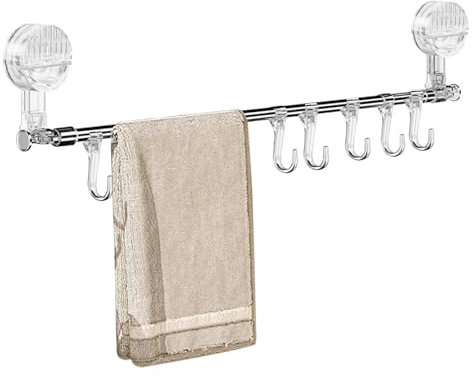 Handtuchhalter Ohne Bohren, Handtuchhalter Ausziehbar Handtuchhalter Saugnapf Handtuchhalter Wand Ohne Bohren, Handtuchhalter Badezimmer Handtuchstange Ohne Bohren Handtuchhalter Duschwand für Bad
